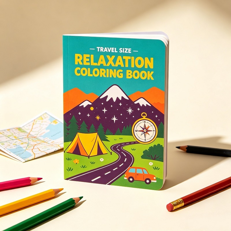 Travel Size Relaxation Coloring Book For Portable Stress Relief
