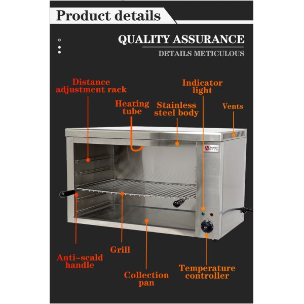 Электрическая кухня Саламандра Печь для коммерческой кухни температурный диапазон 50-300C