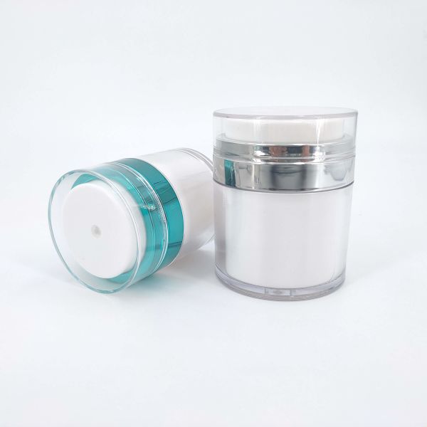 Face Luxury Cosmetic Cream Jar Containers 15g 30g 50g Vacuum Acrylic Double Wall