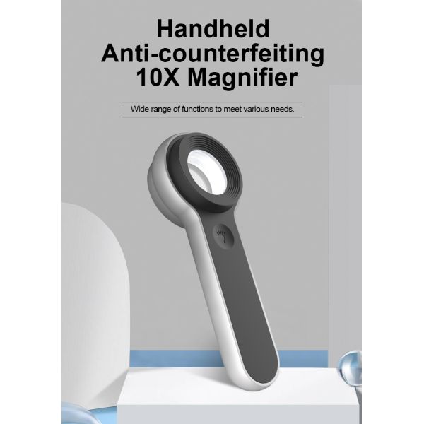 3LED/3UV Light Headband Magnifier 10x Focusing Reading Measuring Professional Vision Screen Handheld