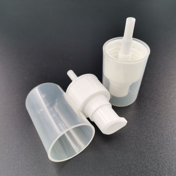 White  Ribbed Collar  24mm  Cream Dispenser Pump