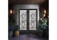 Type ferme poli épaisseur 30Mm de portes en partie double de fer travaillé en verre de mosaïque de fer