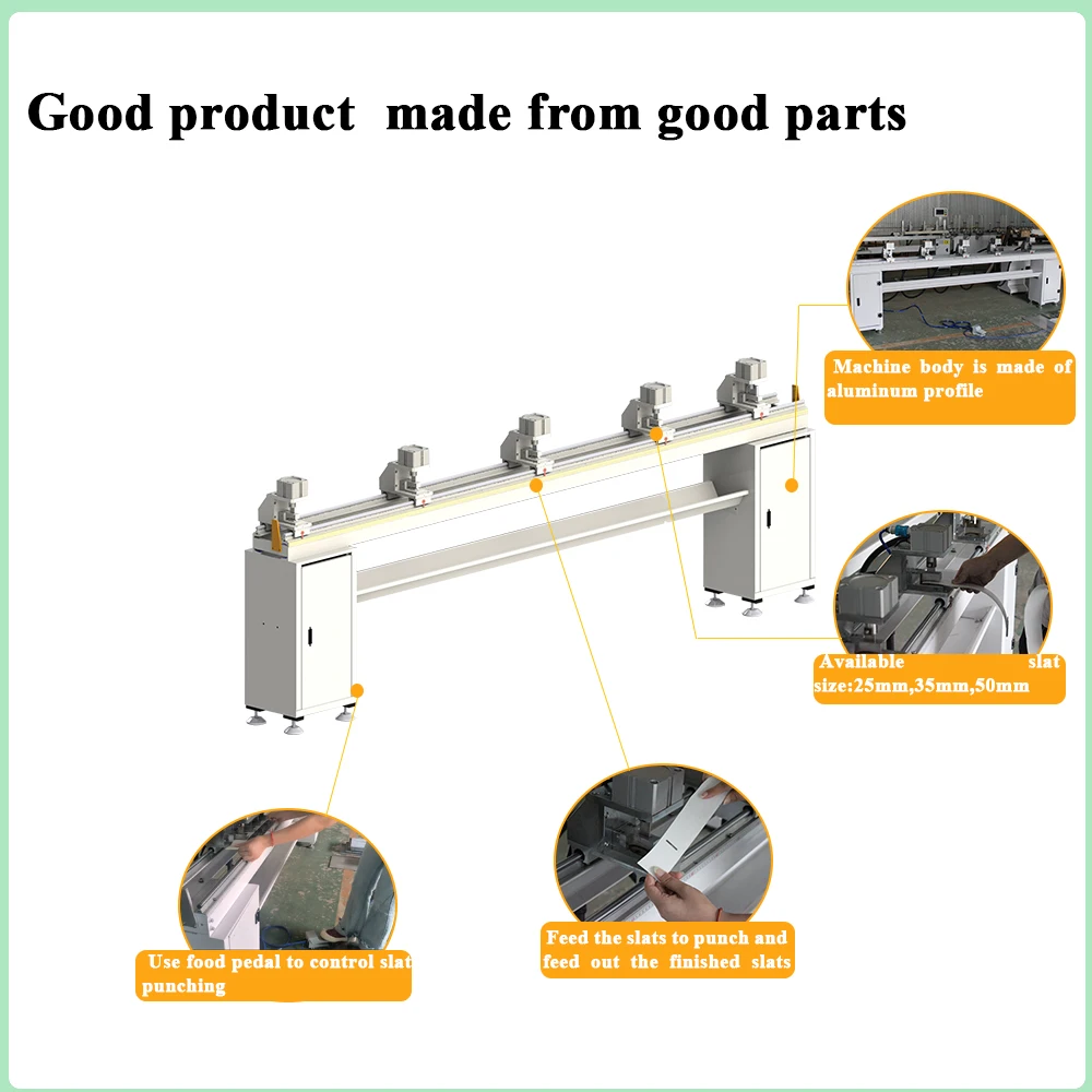 Pneumatic Blind Slat Punching Machine Wooden/Bamboo Venetian Blind