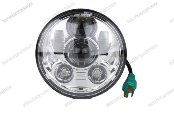 Black / Silver Motorcycle LED Headlight 5.75inch 45W LED Turn Signals For Harley