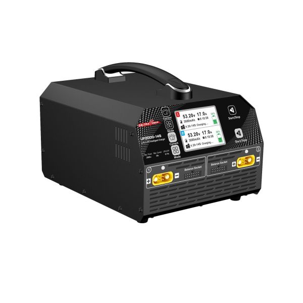 UP2000 2000W Dual Channel Smart Charger for 6-14S Lipo Batteries in RC Model Aircraft and Drones
