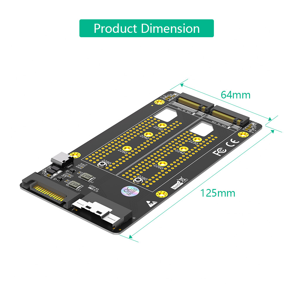 Требуется двойная 2X M.2 NVME SSD на Slimline SFF-8654 8X Adapter PCIe Bifurcation Motherboard