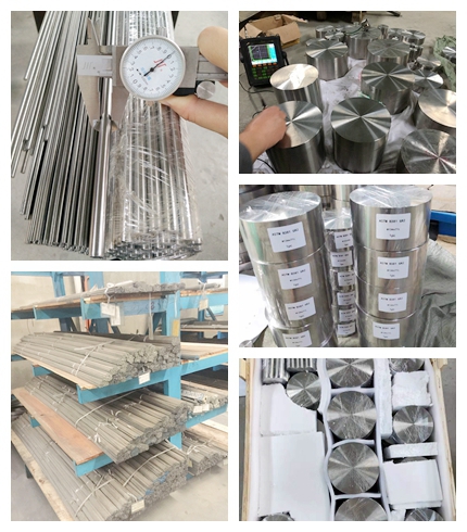 Pickling Titanium Square Bar Round Shape Gr2 Gr5 Material Dia 35mm 50mm