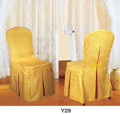 Foshan Factory large wholesale hot sale Yellow spandex chair cloth (Y-29)