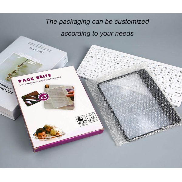 High Quality Wholesale Custom Large Size LED Lighted Magnifier Glasses, Computer Screen LED 18*14CM 3X Magnifying Glass