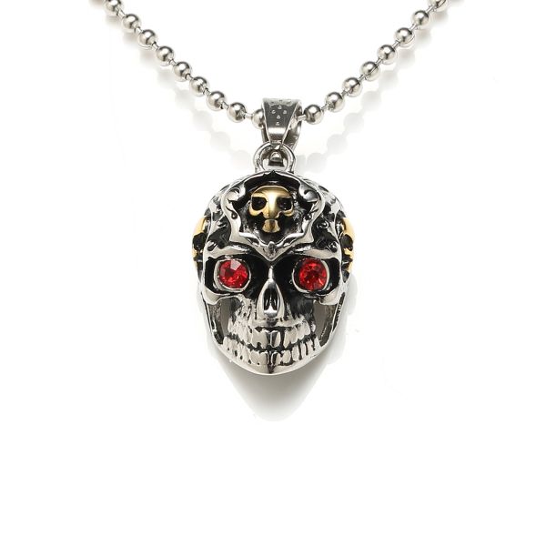 Wholesale Special Cool Punk Style Necklace Skull Pendant Necklace