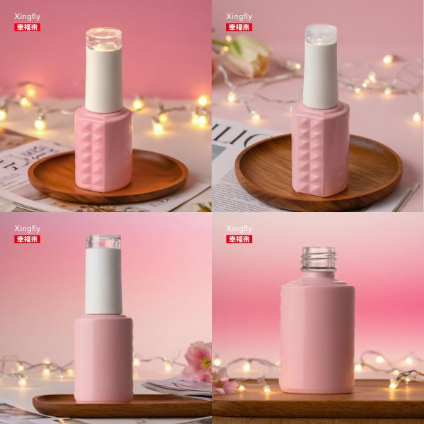 Customized Logo Empty 11ml Factory UV Nail Gel Polish Glass Bottle