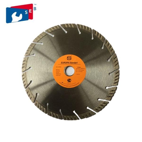 Segmented Turbo Saw Blade , Granite Cutting Tools Polishing Or Painted Finishing