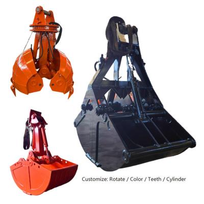 Mechanical Hydraulic Clamshell Excavator Bucket For 24-27 Tons  NM400