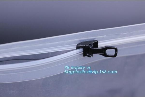 metal packaging slider zipper bag, Slider Zipper PVC Pouch Clear Vinyl PVC k Bag, polyvinyl chloride material plas