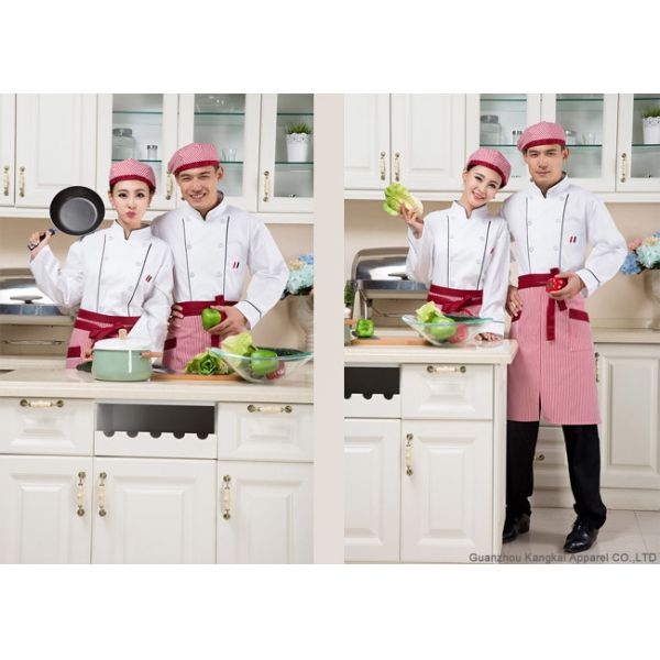 Long Sleeves White Personalized Chef Coat  Whites Chefs Clothing