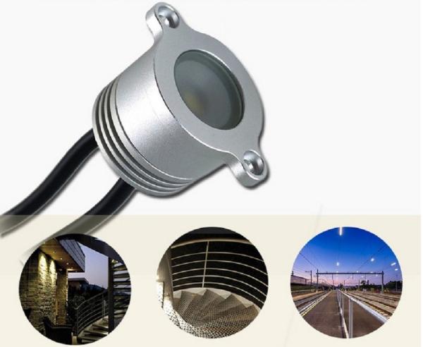 Mini 1W Led Handrail Railing light 12V Low Voltage IP67 Recessed Outdoor Spotlights Stair Lights Bridge Landscape Lighti