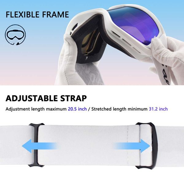 20-30 Working Days Delivery Time for Customized Cylindrical Lens Jet Ski Goggles