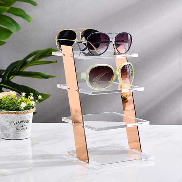 Custom Clear Acrylic Stands 4 Layer Countertop Display Rack For Sunglasses