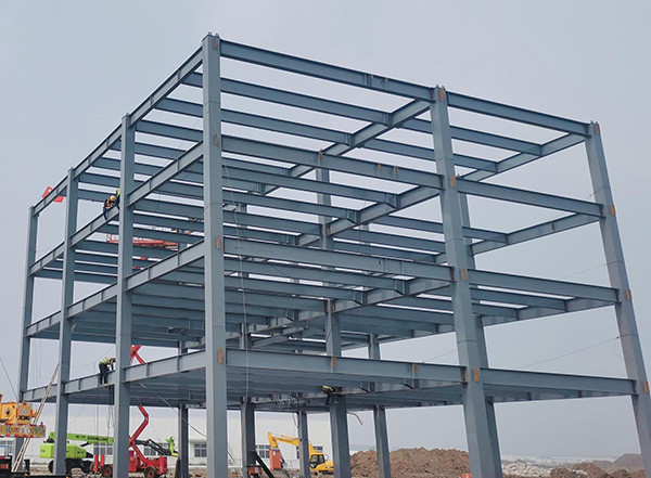 Prefabricated Multi Storey Buildings , Prefab Metal Office Buildings Steel Structure
