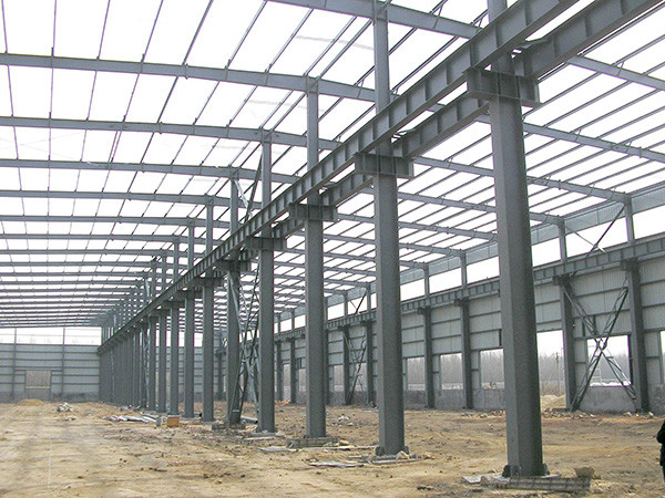 Lightweight Steel Structure Building Warehouse , H Steel Frame Structure Building