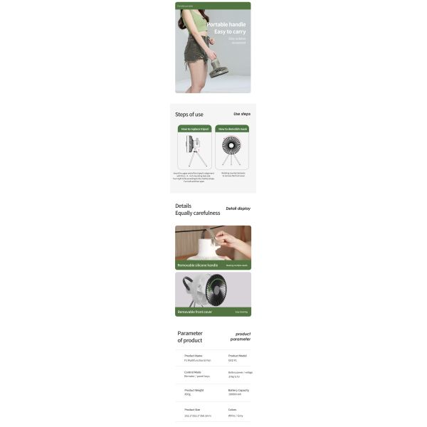 Располагаться лагерем спальни 10000mAh вентилятора постамента треноги эксплуатируемый батареей перезаряжаемые