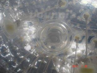 bola inflável do PVC Zorb de 1.0mm com os coxins traseiros macios