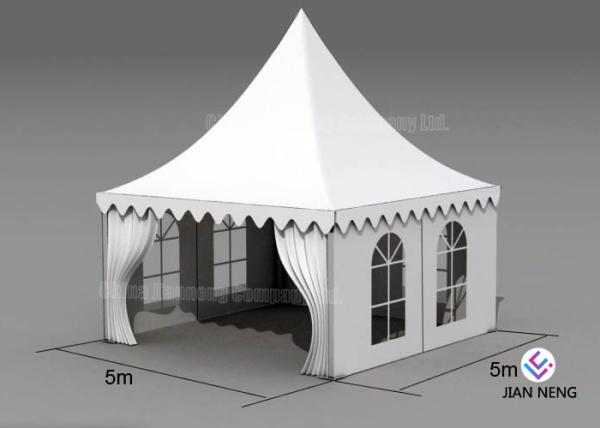 PVC Fabric Cover Aluminium Pagoda Tent Retardant 100 Km / H Wind Loading