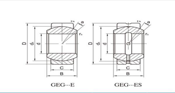 Rolamento radial liso esférico do sulco 30x55x32 do rolamento GEEM30ES 2RS do único entalhe único