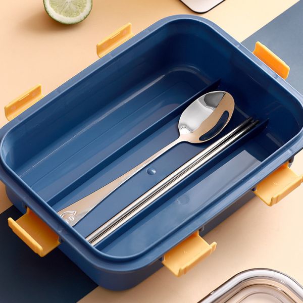 Металлическая коробка с обедом Bento 4 отсек 304 из нержавеющей стали