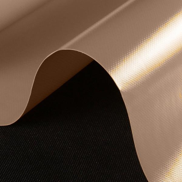 Brown Colour 1100 Gsm Pvc Coated Canvas For Truck Cover , Side Curtain