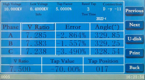 Customization Digital Single Phase Transformer Turn Ratio Tester TTR
