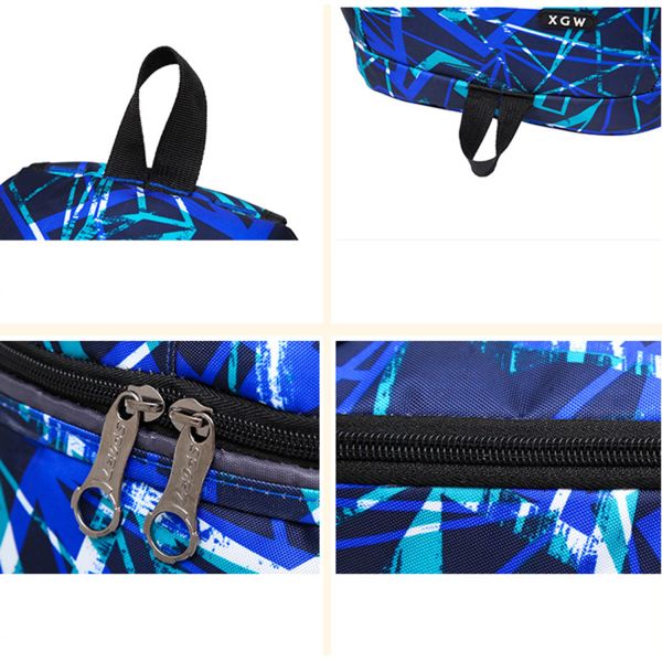 New nylon waterproof backpack large-capacity leisure student bag printed travel backpack