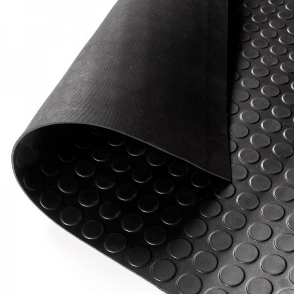 Industrial Use Anti Slip Floor Mat with Round Button Surface and 3mm Thickness for Oil Resistance