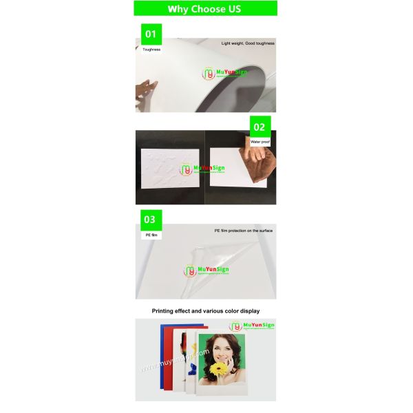 Printable PVC Foam Sheet UV Ink Printability Glossy Large Scale