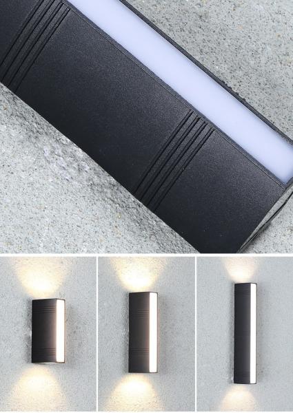 External wall lamps waterproof garden light staircase wall lamp surface three sides luminous wall light