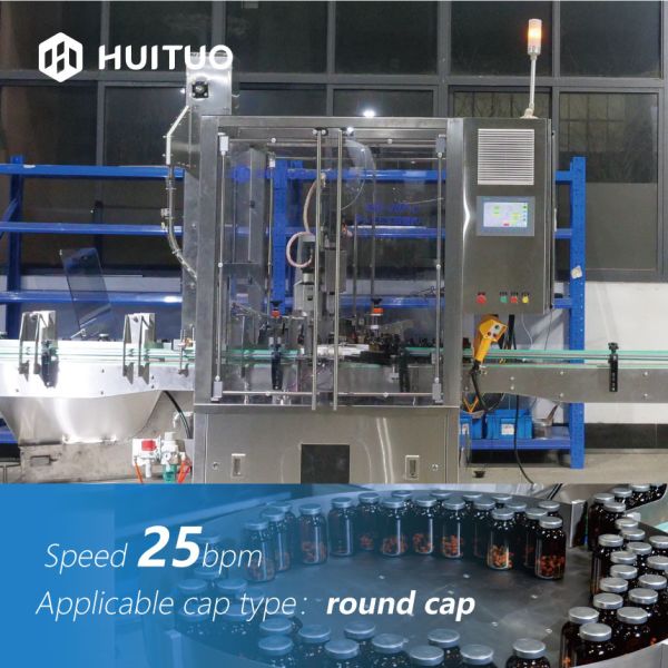 Automatic Twist Off Capping Machine For Glass Jar Capsule Filling