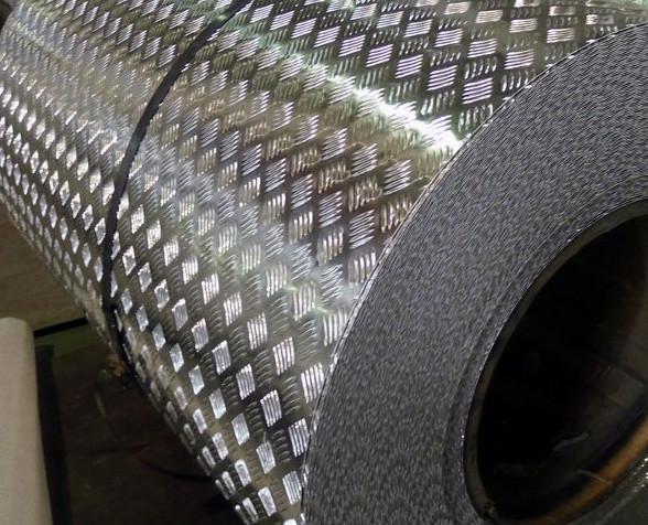 Sliver AA3003/ AA 5052 Aluminium Checker Plate Sheet For Anti - Slipping Floor