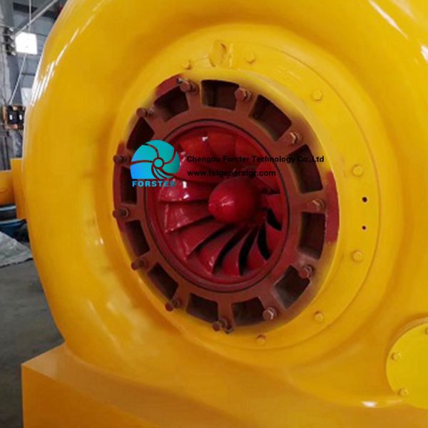 Alternative Energy Micro Hydroelectric Generator , Dam Turbine Generator Yellow Color