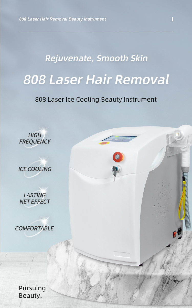 Переносное 808nm диодное лазерное удаление волос на теле Лазерный диодный эпилятор