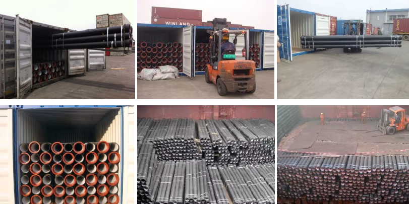 EN545 ISO2531 Cement Lined Ductile Iron Pipe 10Inch 12Inch 16Inch 18Inch C25 K7 K8 K9 Water Supply Pipe