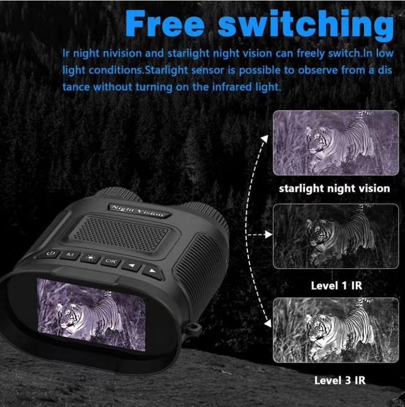 4K High Definition Digital Night Vision Recorder Dual Tube Infrared 8x Zoom