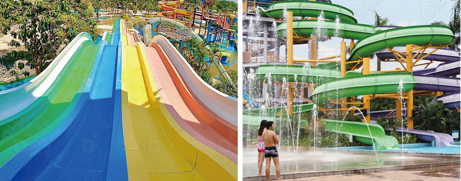 Custom Colorful Commercial Water Slide Aqua Amusement Wate Park Family Raft Ride