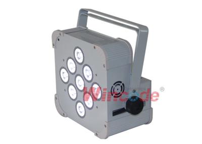 RGB Three In One Bateria Alimentada Luzes de palco 9 × 6W LED sem fio para discoteca