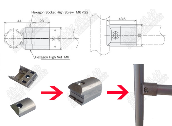 Трубопровод наружных соединителей трубки металла алюминиевый соединяет соединения трубопровода шестиугольника алюминиевые