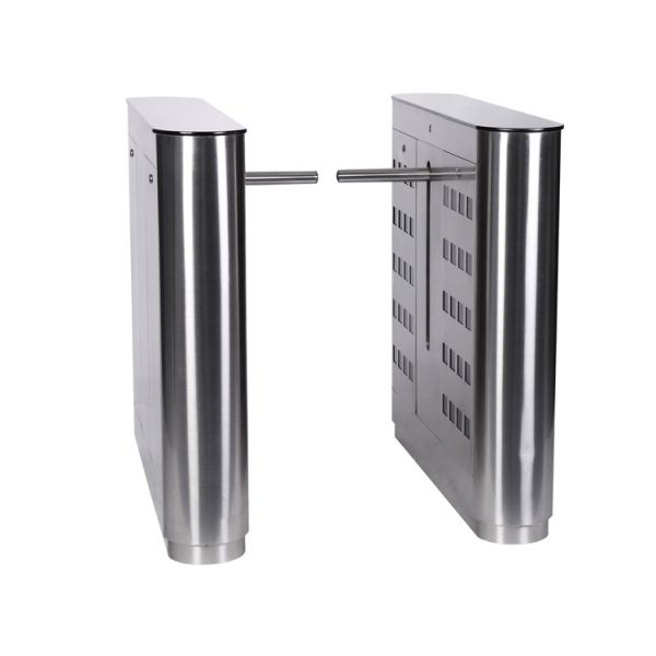 304 Stainless Steel Mechanical Antipinch Automatic Drop Arm Turnstile with 30 Person Per Minute Flow Rate