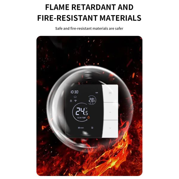 SIXWGH Smart WiFi Thermostat for Hotel Use Tuya App Voice Control Electric Floor Heating 16A Load LCD Temperature Controller