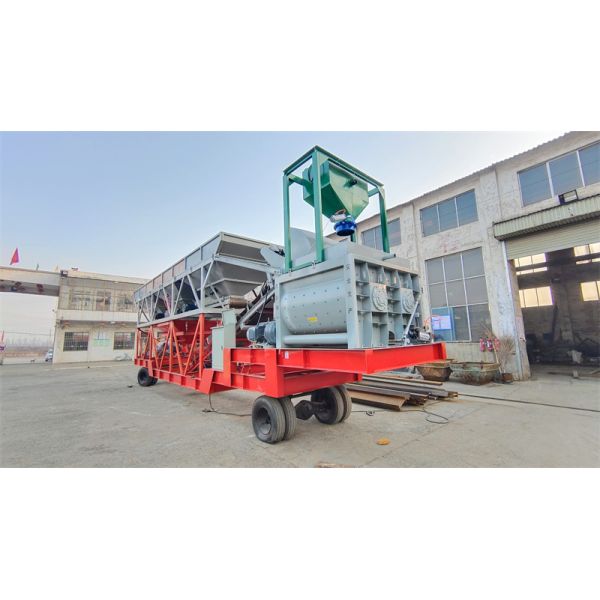 YHZS50 Forced Two Silo Rapid Mobile Mixing Plant Concrete Mixer Plant