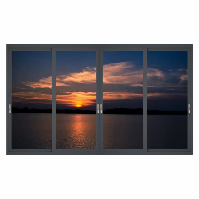 Aluminum Soundproof Double Glass Heavy Duty Sliding Doors for Patio
