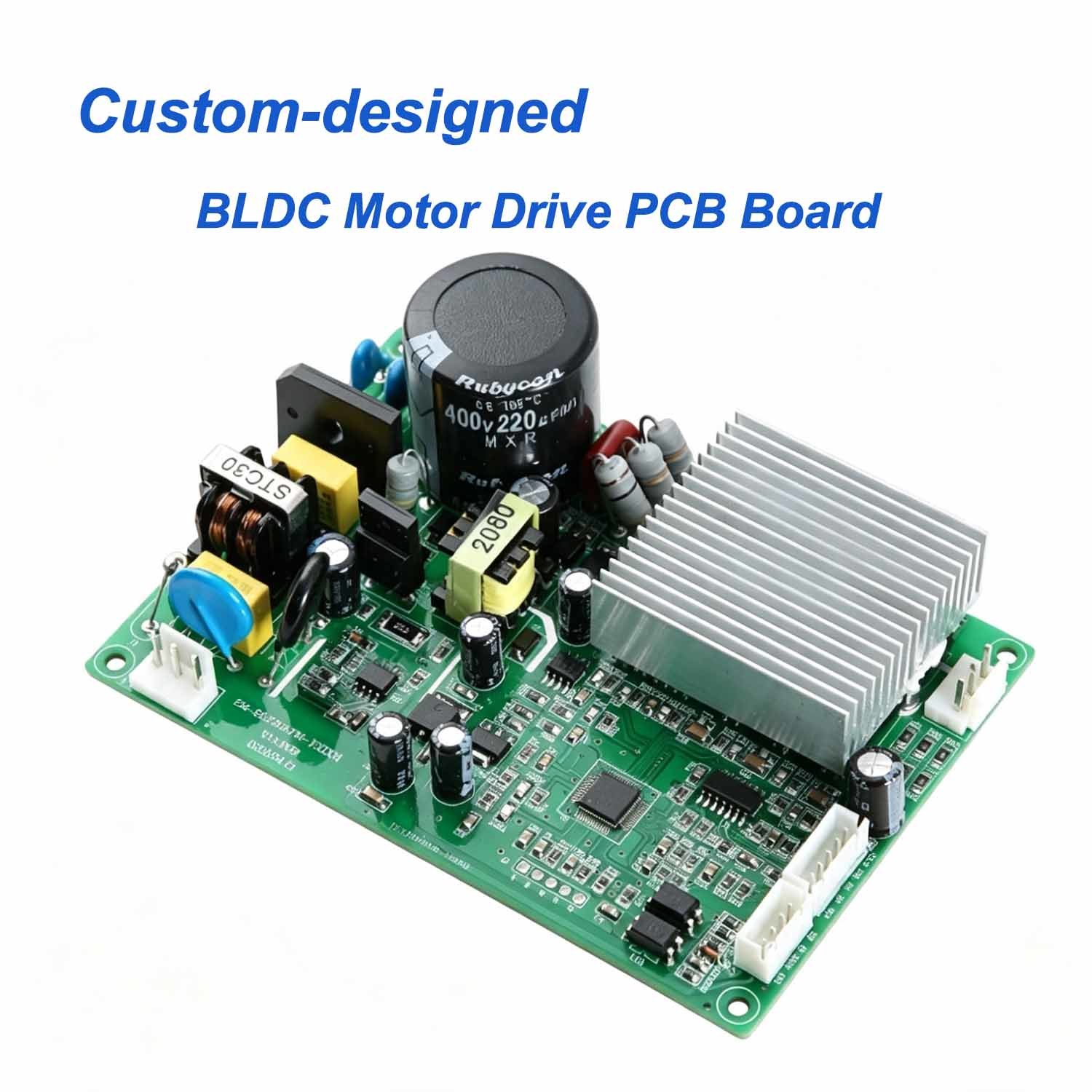 Custom-designed Driver PCB for Brushless DC Motors | Up to 3kW power, supporting PWM, analog speed control, RS485 and CAN communication for OEM applications