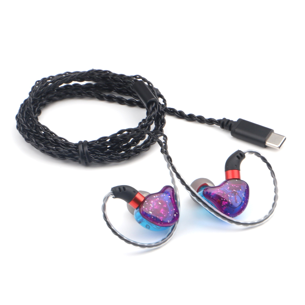 ML-AZ04 Type‑C/3.5mm Wired In‑Ear Earphones, 10mm Dynamic Driver HiFi Stereo Earbuds, Ergonomic Over‑Ear Hook Design with Built‑in Microphone Volume Control, 360° Surround Sound Sports Headphones
